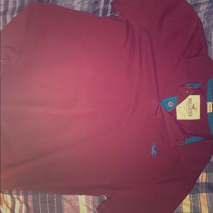 Burgundy Hollister Polo